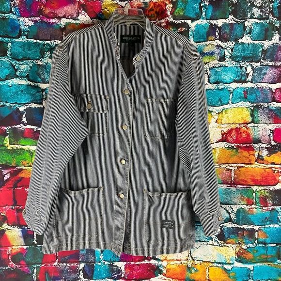Lauren Ralph Lauren Jackets & Blazers - Lauren Ralph Lauren Railroad Striped Chore Barn Utility Coat Jacket Large Vintag